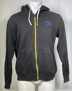 DC Shoes Gray Full Zip Long Sleeve Skateboarding Hoodie Sweatshirt Men's MEDIUM - Picture 1 of 10