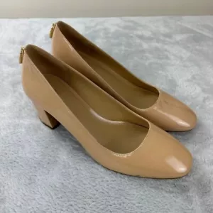 Michael Kors Beige Leather Round Tip Shoes Women's Size 8.5 US - Picture 1 of 12