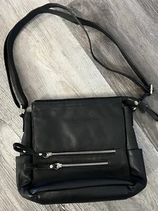 Good American Leather Works Shoulder Bag Leather Purse Black Size 10x11 - Picture 1 of 7
