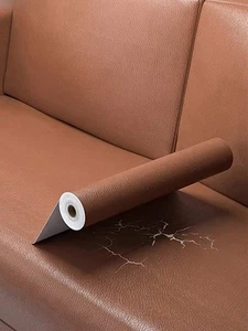 Faux Leather Repair Patch Roll Self Adhesive Vinyl Sofa Covering Sticker Sheet - Picture 1 of 7