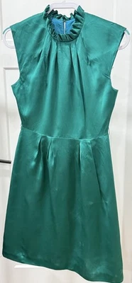 Vestido Formal ANTONIO MELANI Verde Forrado de Seda Sin Mangas Talla 0 - Vacaciones Foto 1 de 4