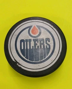 Disco de hockey vintage de los años 80/90 Edmonton Oilers NHL - Imagen 1 de 7