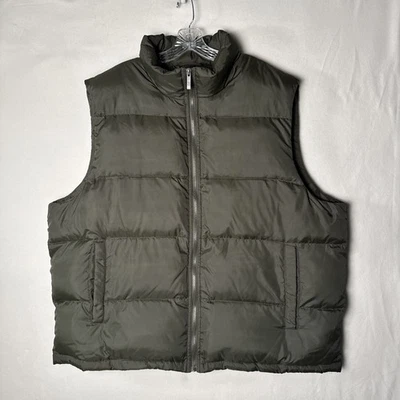 Kenneth Cole Reaction Olive Puffer Vest Down/Feather Filled XXL NWT - Image 1 of 4