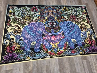 Wall Hanging Tapestry Bedspread Bohemian Made In India 88x58 Hippie 100% Cotton. - Image 1 of 4