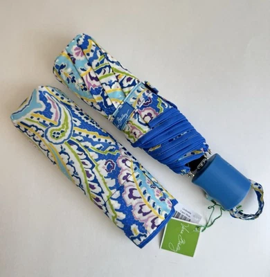 NEW Vera Bradley Capri Blue Umbrella New With Tags & Case NWT - Image 1 of 4