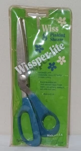 Wiss 8" Pinking Shears Scissors Wissper-lite - Vintage USA Contoured Handle - Picture 1 of 6