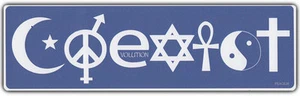 Pegatina parachoques: COEXIST Peace Symbol Peace Pegatina Diseño Púrpura - Imagen 1 de 1