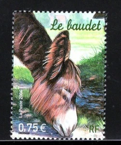 France 2004 Donkey by creek, Burro, Equine,  Farm Ranch Animals MNH SC 3021 - Bild 1 von 1