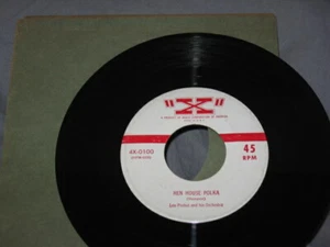 LOU PROHUT Hen House Polka/Swiss Lullaby 7" 45 white label promo - Imagen 1 de 2