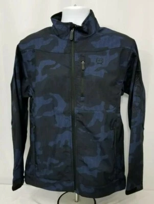 Cinch Softshell Jacket. Men's Size SMALL. Blue/black - Image 1 of 4