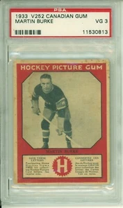 1933 V252 Canadian Gum Martin Burke Rookie PSA 3 - Picture 1 of 2
