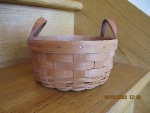 Longaberger Knopfkorb & Protektor handliche Größe rund 1993 * Versand inklusive!* - Bild 1 von 7
