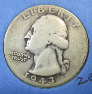 1943 Washington Quarter 160-81D20 - Picture 1 of 2