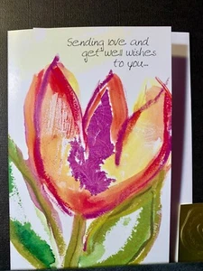 Get Well soon Encouragement Greeting Card Sending Love - Picture 1 of 2