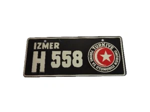 Vintage 1953 BICYCLE LICENSE PLATE Motorcycle Bicycle Turkey GENERAL MILLS metal - Picture 1 of 6