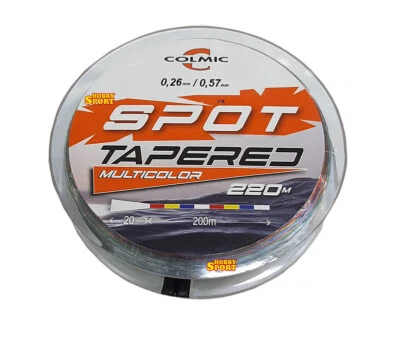 FILO COLMIC TAPERED CONICO SPOT MT 220  DIAMETRO 0,26- 0,57 SURFCASTING - Immagine 1 di 2