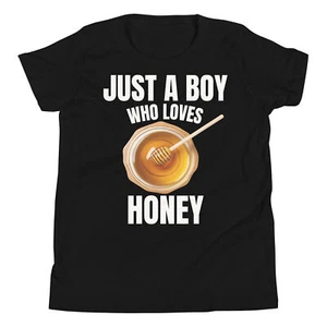 Just a Boy who Loves Honey Lovers Honey Pot Honeybee T-Shirt - Picture 1 of 7