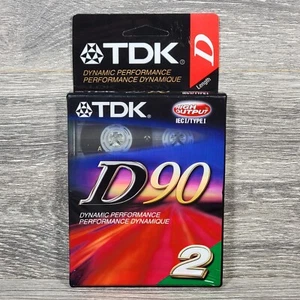 TDK D-90 Leere Audiokassetten Kassetten 2er-Pack High Output 90 Minuten Versiegelt Neu - Bild 1 von 10