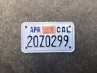 CALIFORNIA - MOTORCYCLE - LICENSE PLATE