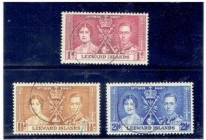 LEEWARD ISLANDS 1937 Coronation FU CV $4.00 - Picture 1 of 1