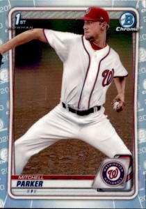 2020 Bowman Chrome Draft #BD-176 Mitchell Parker Refractor Nationals 