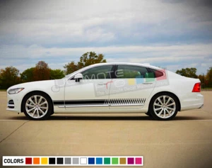 2x Side Stripes Decal Sticker Kit for Volvo S90 Turbo Sport Sun Roof 2014 - 2018 - Picture 1 of 22