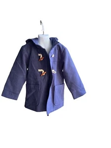 Cat and Jack Navy Blue Hooded Coat Girls Sz XS 4/5 - Picture 1 of 3