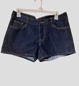 Old Navy blaue Jeansshorts Damengröße 8 Denim dunkle Waschung mittelhoher Bund bequem - Bild 1 von 19