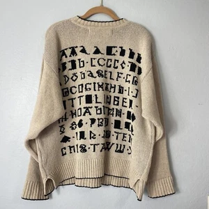 Ottolinger Signature Alphabet Pullover Pulli Gr. 32 34 Baumwolle Leinen - Bild 1 von 6