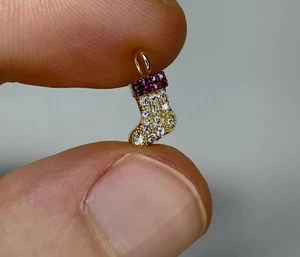 14K Yellow Gold Plated 2Ct Round Lab Created Diamond Christmas Day Gift Pendant - Picture 1 of 5