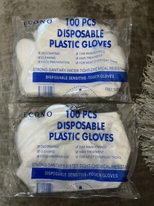 200PCS Thin Disposable PE Cleaning Gloves, Dying Hair Multi-Purpose  Hand Gloves - Picture 1 of 1