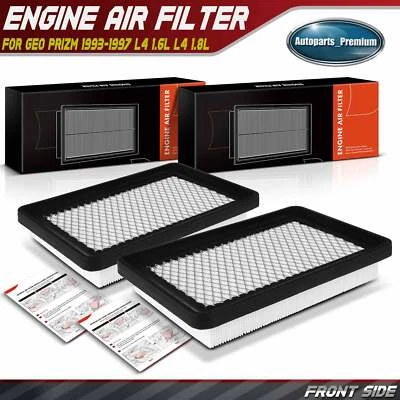 2x New Engine Air Filter for Geo Prizm 1993 1994 1995 1996 1997 L4 1.6L L4 1.8L - Image 1 of 4