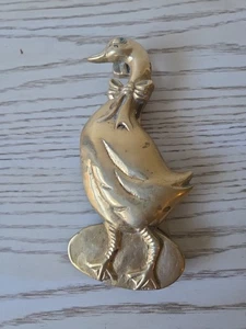 Vintage Messing Ente Türklopfer 1987 7" hoch - Bild 1 von 4