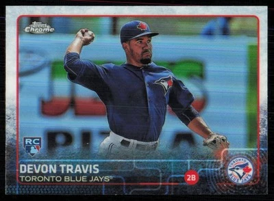 2015 Topps Chrome Refractor Devon Travis Rookie #184 - Image 1 of 2