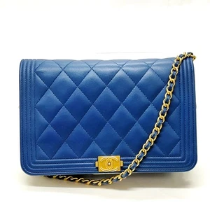 Chanel Crossbody bag Blue Leather 1395681 - Picture 1 of 21