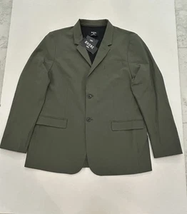 Rhone Commuter Blazer Slim Fit Uomo 2XL Verde Lichene Giacca Due Bottoni Nuovo con etichette $300 - Foto 1 di 11