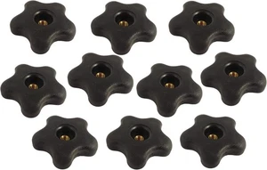 Taytools 770818 Lote 10 Cada 3/8 16 Perillas Estrella Rosca Hembra 5/16-2.25, Negro  - Imagen 1 de 1
