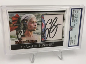 EMILIA CLARKE AUTO PSA Authentic CUT SIGNATURE in GAME OF THRONES as DAENERYS - Picture 1 of 10