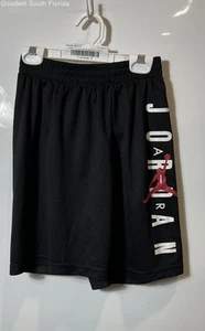 Jordan Kids Black Logo Print Elastic Waist Athletic Shorts Size M 10-12 Years - Picture 1 of 5