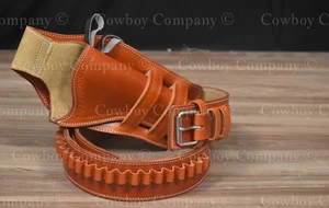 Fondina Fast Draw per revolver | Fondina western in pelle cowboy 22 38 357 44 45 - Foto 1 di 10