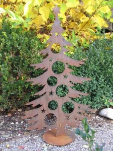 Edelrost Dekotanne 70 cm Weihnachtsbaum Metall Christbaum Advent Weihnachtsdeko - Bild 1 von 7