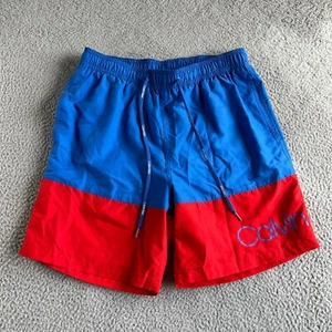 NEU Calvin Klein Badehose Herren Medium rot blau Boardshorts Strand Preppy Surf - Bild 1 von 9