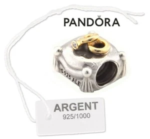 Charm Pandora Autentico Argento, Oro, Diamante « Fede Nuziale » (790549D) - Foto 1 di 24