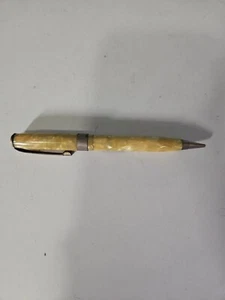 Vintage Fountain pen and pencil Combo Marbled Yellow - Picture 1 of 4
