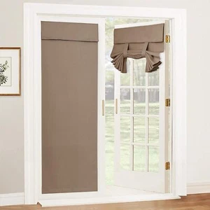 RYB HOME Blackout Door Curtains - Self Sticky Vertical Blinds Privacy Thermal In - Picture 1 of 3
