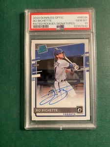2020 Donruss Optic Bo Bichette PSA 10 Rated Rookie Auto Autograph RC #RRS-BI - Picture 1 of 2