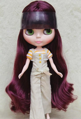 Muñeca Takara 12" Neo Blythe de Fábrica Muñeca Desnuda Oscuro Largo Vino Rojo Pelo  Foto 1 de 4