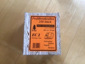 100 Stück Profilbrettkrallen Tacker- und Schraubkrallen - Nutwange 2 mm - Bild 1 von 3