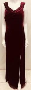 NWT Johnny Was Burgundy Solid Stretch Velvet Maxi Dress- 12 -JW46681224 - Picture 1 of 4