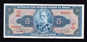 Brazil P-168b 20 Cruzeiros 1963 Serial Nr.61 UNC - Picture 1 of 2